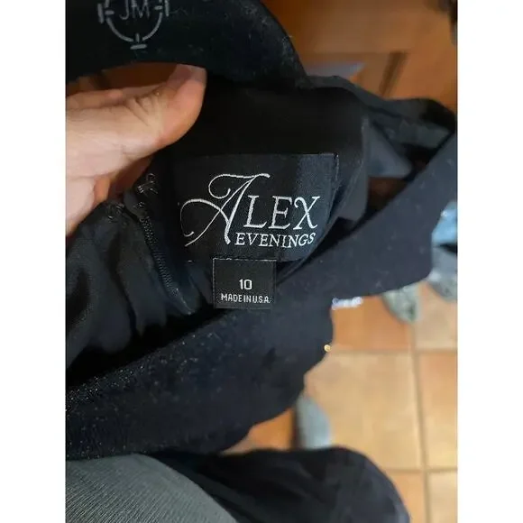 Alex Evenings long pearl sleeve evening gown size 10 - Picture 7 of 9